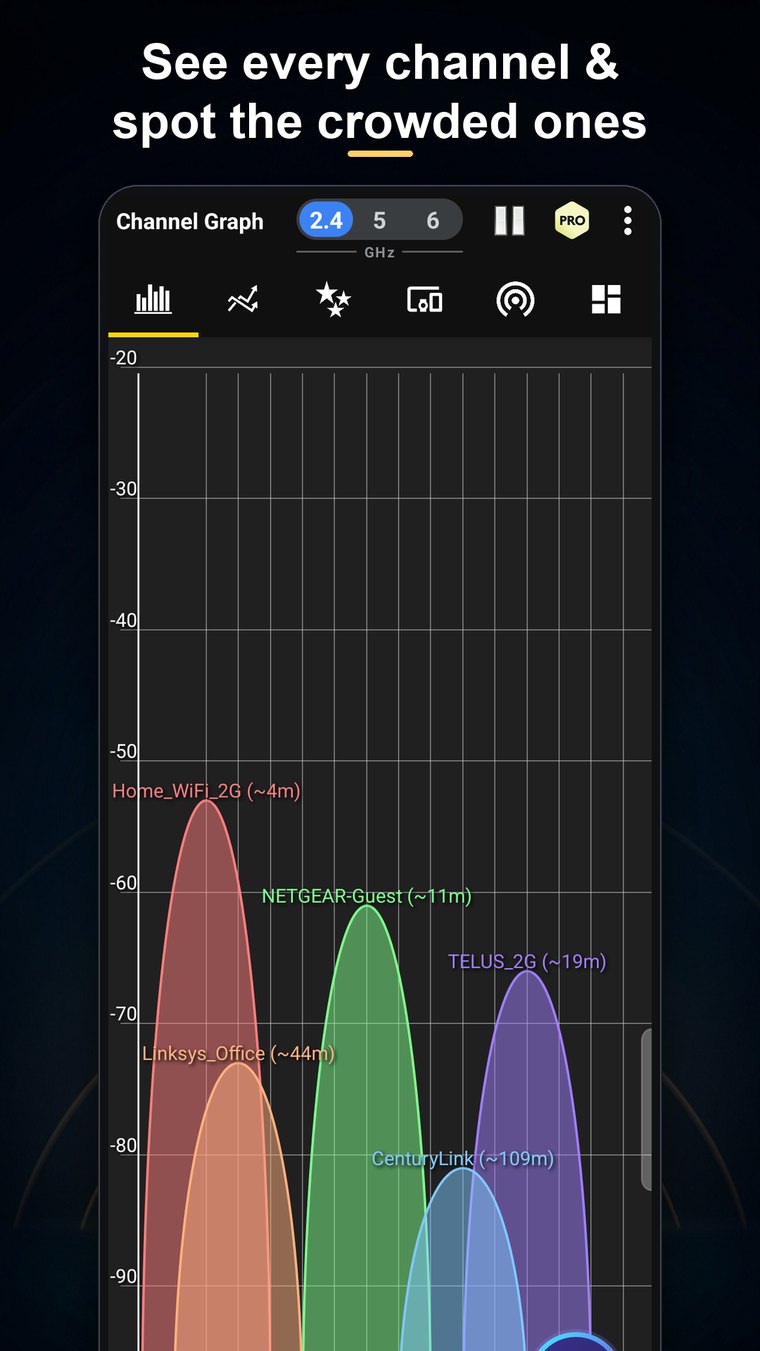 WiFi Analyzer screenshot 1 — real app UI by Abdelrahman M. Sid