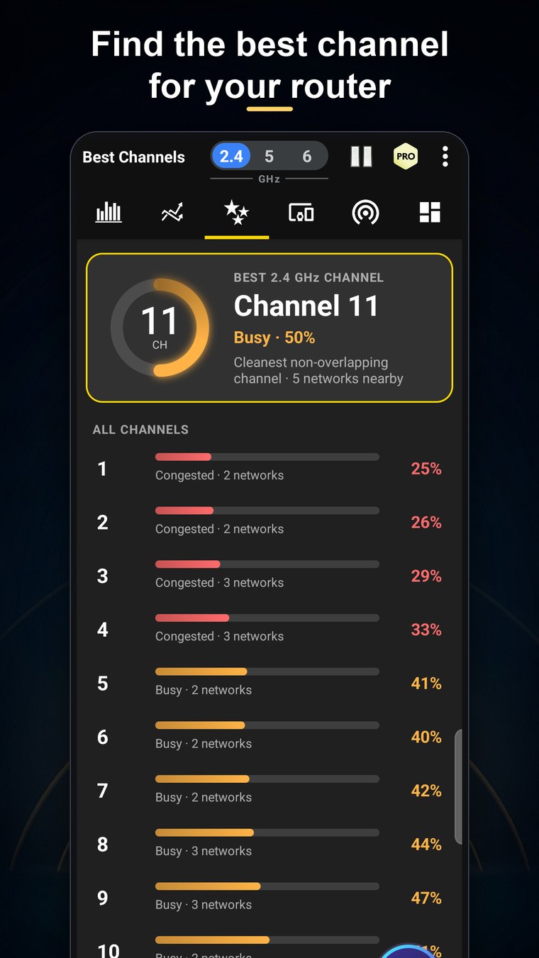 WiFi Analyzer screenshot 4 — real app UI by Abdelrahman M. Sid