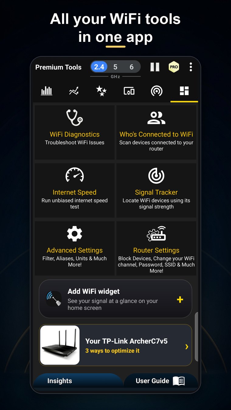 WiFi Analyzer screenshot 7 — real app UI by Abdelrahman M. Sid